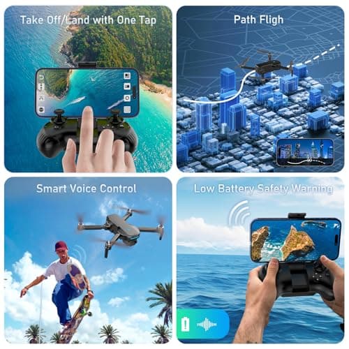 Mirason Drone with Camera, 1080P HD FPV Camera Drone with Brushless Motor, 2 Batteries, 360 Flips, Headless Mode, Gravity Control, 36 Mins Long Flight Foldable for Kids and Beginner