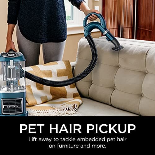 Shark Upright Vacuum, Navigator Lift-Away with Self-Cleaning Brushroll, HEPA Filter, Swivel Steering, Upholstery Tool & Pet Crevice Tool, Perfect for Pets & Multi-Surface, Teal, ZU503AMZ