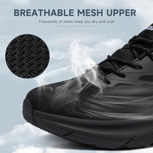 URDAR Running Shoes for Men Lightweight Casual Walking Shoes Comfortable Breathable Tennis Sneaker Cushioning Trainers