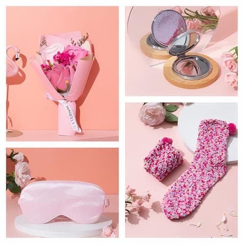 Birthday Gifts for Women,Unique Gifts Basket Ideas for Women Pink Gifts Box for Her Self Care Relaxing Gift Set Birthday Presents Female Friendship Gifts for Best Friend Bestie Girlfriend