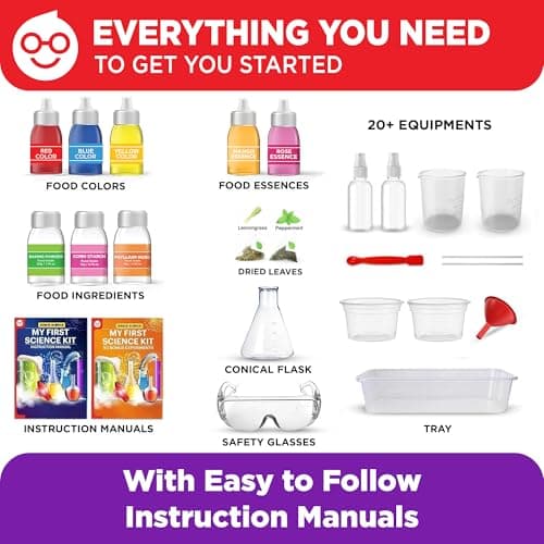 Doctor Jupiter My First Science Kit for Kids Ages 4-5-6-7-8 | Christmas, Birthday Gift Ideas for 4+ Year Old Boys & Girls | Toy Stem Kit with 100+ Experiments | Learning & Educational Projects