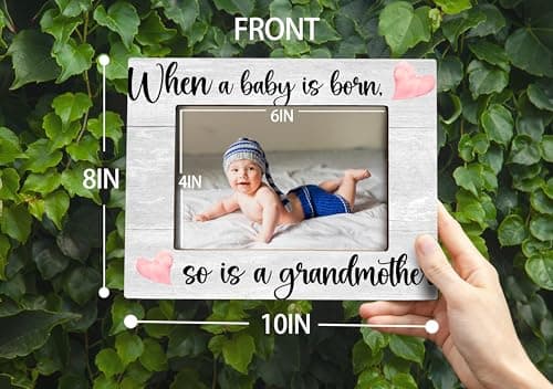 First Time Grandma Gifts for Grandma, New Grandma Gifts First Time 2025, Grandma Picture Frame, When a Baby is Born So is a Grandmother, Photo Frame 8X10