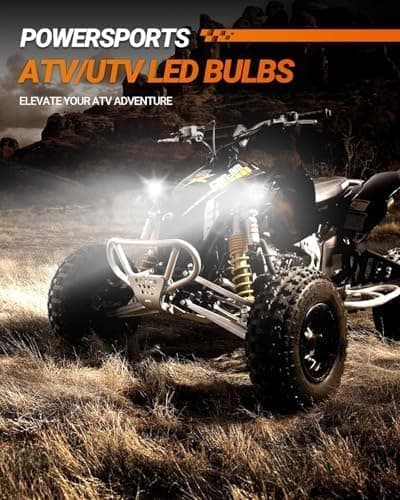 SEALIGHT H7 Bulbs 36000LM Ultra-Bright S6 H7 ATV Bulbs No Adapter Required No Cordless, 6500K White Light, 60000+Long Lifespan, Plug-N-Play, Marker Light Assemblies, Pack of 2