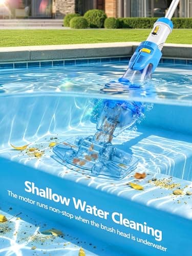 LanOcean 2026 Newly Cordless Pool Vacuum for Inground Pool, Flow Adjustable, Transparent Brush Head–Visible Cleaning, 19 GPM Powerful Suction Handheld Pool Vacuum for Above Ground Pool, 70Mins Runtime
