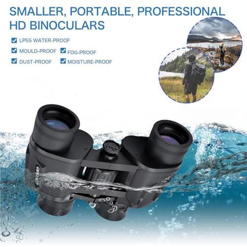 10x40 Professional HD Binoculars for Adults & Youth,Shock Proof Binocular with BAK4 FMC Lens, Large View & Waterproof Binoculars Perfect for Bird Watching,Hunting,Camping,Travel,Sports,Black