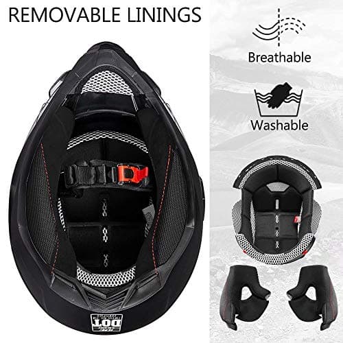 ILM Off Road Motorcycle Dual Sport Helmet Full Face Sun Visor Dirt Bike ATV Motocross Casco DOT Certified Model 606V