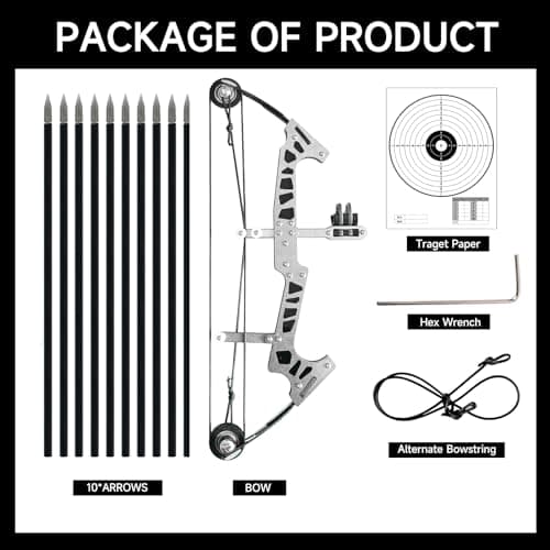Archery Bow Set Left and Right Hand Compound Bow Hunting Bow Metal Material Catapult RH/LH for Practice Archery