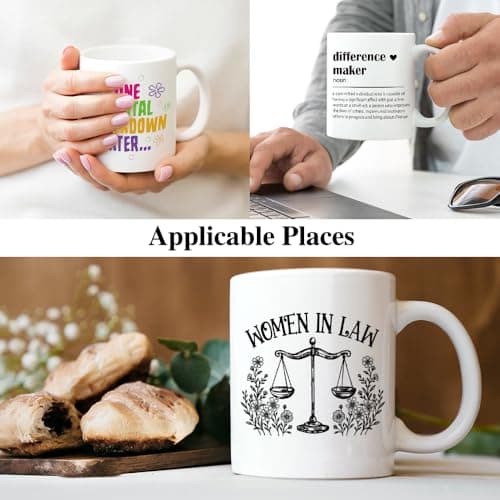 XQLZY Women In Law Mug, Funny Lawyers Coffee Cup, Birthday Gifts for Attorney Future Lawyer Assistant, Graduation Gifts for Law Sshool Student, New Job Present for Colleagues Friends Sister B0F1BJ9YK9