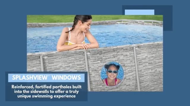 Bestway Power Steel Swim Vista 14’ x 8'2" x 39.5” Above Ground Pool, Oval Metal Frame Outdoor Swimming Pool Set with Filter Pump, Ladder, and Cover