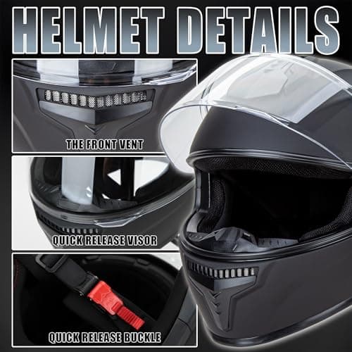 Cartman DOT Approved Motorcycle Helmet - Full Face Helmet