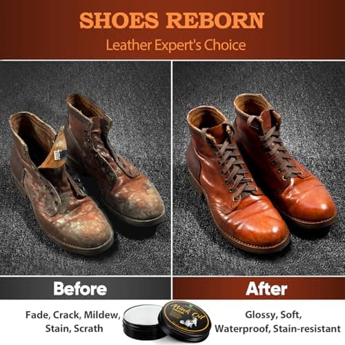 Feilove 4-in-1 Mink Oil Leather Conditioner and Cleaner 3.52 oz - Premium Waterproof Formula for Boots and Shoes