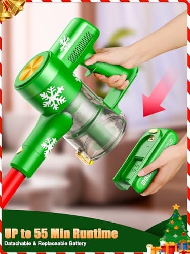 Cordless Vacuum Cleaner, 46Kpa//500W/55Mins Vacuum Cleaners for Home, Self-Standing Stick Vacuum, LED Display & Anti-Tangle, Lightweight Rechargeable Vacuum for Carpet, Floor