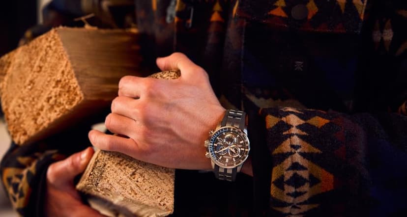 Citizen Citizen Men's Eco-Drive Sport Luxury PCAT Watch, Stainless Steel & Polyurethane Strap, Chronograph, Atomic Timekeeping