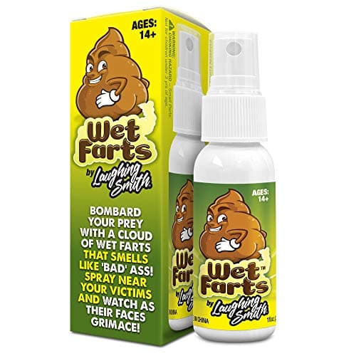 Laughing Smith - Wet Farts - Potent Stink Spray - Extra Strong Stink - Hilarious Gag Gifts & Pranks for Adults or Kids - Prank Stink Stuff - Non Toxic - Smells Like Really 'Bad' Gas B08SGZ81D5