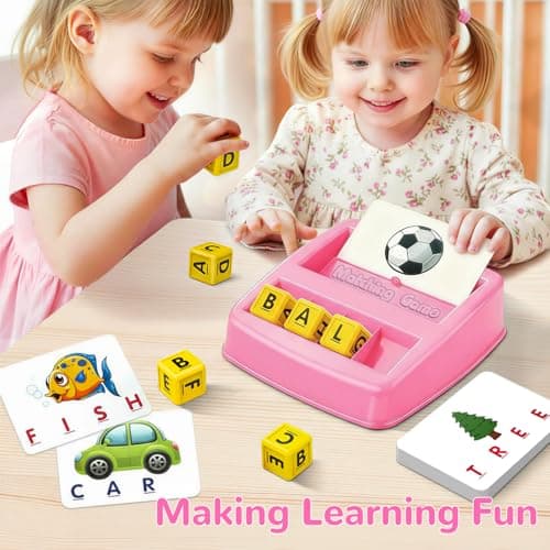 NARRIO Educational Toys for 3 4 5 Year Old Girl, Matching Letter Game Puzzles for Kids Ages 4-6, Preschool Learning Toys for Toddlers 2-4 Year Old Girl Gifts B08NXCK6MY