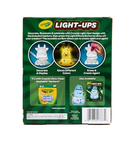Crayola Light Ups Reindeer, Recolorable Light Up Toy for Kids, Reindeer Decor, Glow in the Dark, Holiday Gift for Kids, Ages 4+ B0DSQN9BBJ