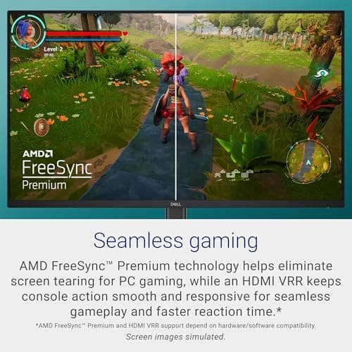 Dell 27 240Hz Gaming Monitor - SE2726HG - 27-inch FHD (1920x1080) 240Hz Display, in-Plane Switching (IPS) Technology, AMD FreeSync Premium, TÜV 3-Star, 2X HDMI, DisplayPort 1.4, Tilt