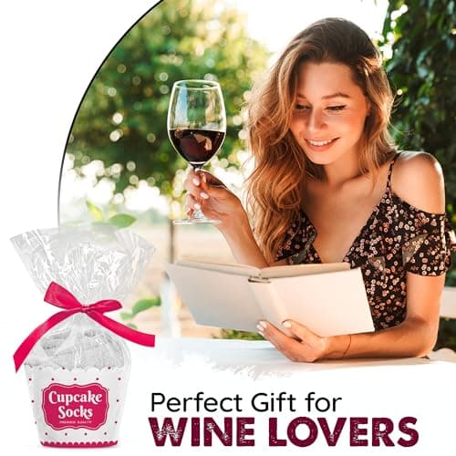 VICRAZY Wine Gifts for Men, Women - Funny Socks - Gifts for Lovers - Stuff, Stocking Stuffers