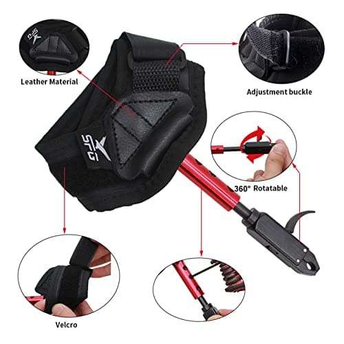 Archery Bow Release for Compound Bow Youth Bow Trigger 360° Adjustable Wrist Release Aids for Adults Hunting Shooting Accessories