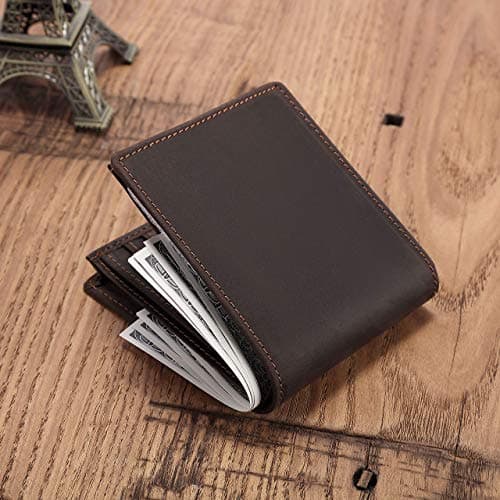 Personalized Engraved Wallet for Boyfriend Husband from Wife Girlfriend - Valentines Day Christmas Birthday Anniversary Wedding - I Love You - Men Bifold Leather Wallets for him