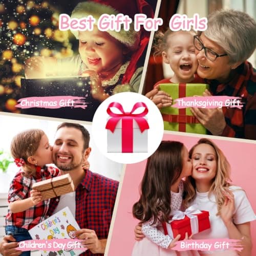 Pop Up Princess Tent with Star Light, Toys for 1 2 3 Year Old Girl Birthday Gift, Ball Pit for 12-18 Months Baby Girl Toys, Toddler Gift, Easy to Pop Up and Assemble(Pink)