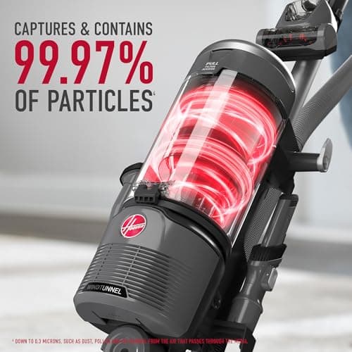 Hoover WindTunnel Swivel Pet Bagless Upright Vacuum Cleaner forhome use on Carpet and Hard Floors, Corded Upright Vacuum Cleaner for Pet Hair, Lightweight Design, Swivel Steering