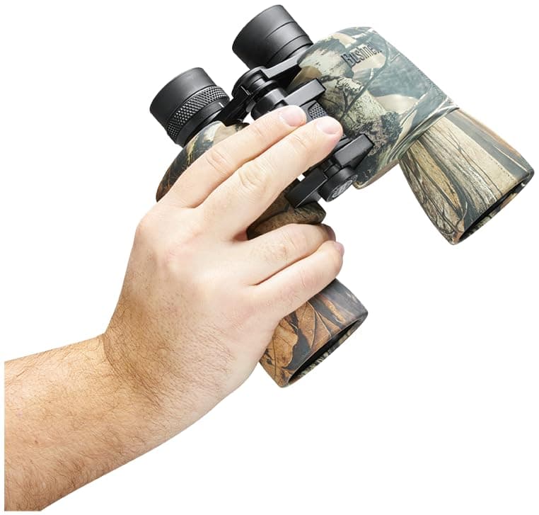 Bushnell PowerView 10x50mm Porro Prism Instafocus Binoculars – Realtree AP Camo, Ideal for Hunting, Birding, Hiking & Outdoor Adventures