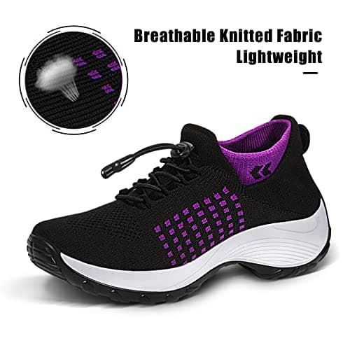 STUNAHOME Orthopedic Sneakers Breathable Women Walking Shoes Slip on Trainers Women's Comfortable Casual Ladies Athletic Shoe Thick Bottom