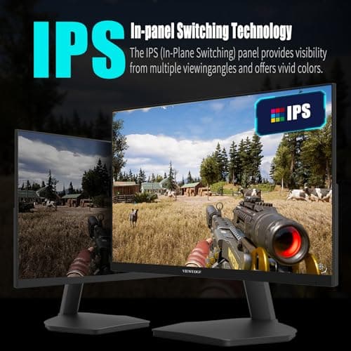 Viewedge Gaming Monitor 27 Inch FHD 144hz, 1ms IPS 1080p Computer Monitor with 110% sRGB, Bluelight Filter, HDMI & VGA Port, Support Freesync and Wall Mount