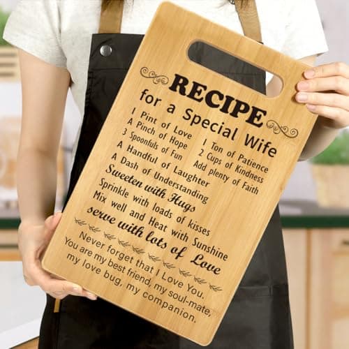 Wife Gifts from Husband, Love Gifts for Wife, Wife Birthday Gift Ideas, Mothers Day Romantic Gifts for Wife to My Wife Gifts, Gifts for Wife Who Has Everything Wife Cutting Board