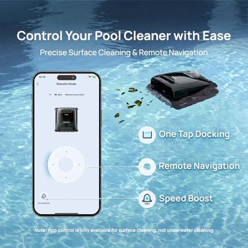 Beatbot AquaSense 2 Pro Cordless Robotic Pool Cleaner, Unmatched 5-in-1 Cleaning, Surface Parking, Skimmer with APP Control, Water Clarification, for Pools up to 3,875 Sq.ft – Obsidian