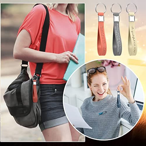 Customer Service Week, Inspirational Thank You Gifts, 10 Style Silicone Keyring for Office Staff Work Team Teacher Volunteer Nosiny 30 Pcs Keychain Appreciation Gift Bulk for Employee Coworker B0BZY67RDJ