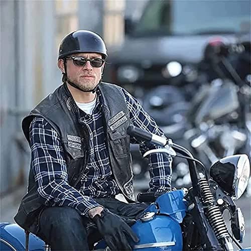 Motorcycle Half Helmet, DOT Approved Adult Men Women Retro Open Face Helmets, Helmet for Adults, Half Shell Helmet