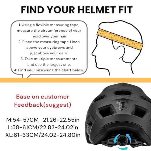 Bike Helmet,Mountain Bike Helmet Helmets for Men Women Adults Youth
