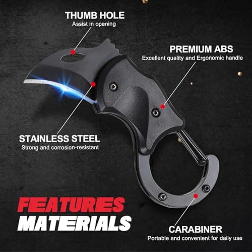 ZAVIT Gifts for Men Brother, Small Pocket Knife for Men, Christmas Stocking Stuffers, Self Defense Keychain, Box Cutter EDC Gadgets for Husband Him, Unique Gifts ldea for Camping Fishing Hiking