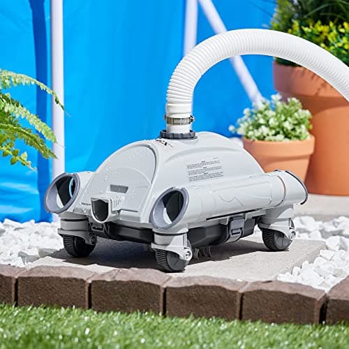 Intex 28001E Above Ground Pool Automatic Pool Cleaner Pressure Side Vacuum Cleaner with 24 Foot 7 Inch Hose for Intex Pools Only w/ a 1.5 Inch Fitting