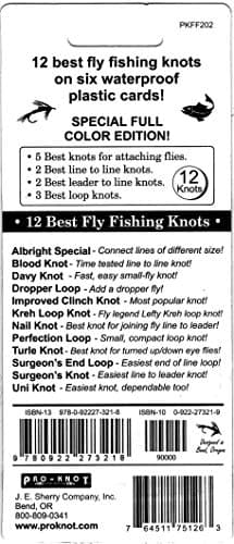 Pro-Knot Fly Fishing Knot Cards - Waterproof Knot Cards With 12 Best Fly Fishing Knots | Easy To Follow Knot Tying Instructions | Fly Fisherman Gift Idea