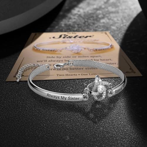 iJuqi Sister Christmas Gifts from Sisters - Big Middle Little Sister Bracelet Birthday Gifts