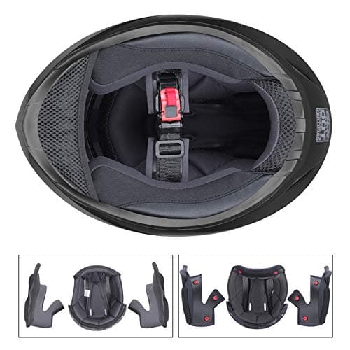 GLX GX11 Compact Motorcycle Helmet - Matte Black, Medium - Full Face w/ Tinted Visor, DOT Approved