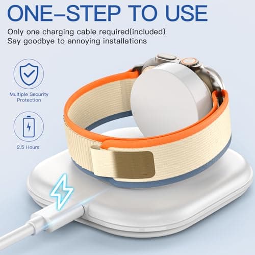 for Apple Watch Magnetic Charging Dock - Fast Magnetic Charger Stand, Compatible with Apple Watch Series 2/3/4/5/6/7/8/9/10/Ultra 1 2, Supports Nightstand Mode, Portable Design for Travel