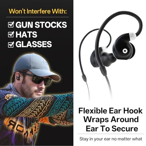 OPSMEN Bluetooth 5.4 in Ear Shooting Ear Protection, M200T Electronic Shooting Ear Buds Noise Cancelling & Sound Amplication Hearing Protection Earbuds