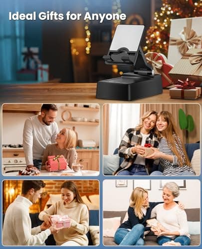 Gifts for Men Women, Phone Stand with Bluetooth Speaker, HD Surround Sound Speaker, Compatible with all iPhone/Android phones iPad Kindle, Cool Gadget Gift for Men Women Dad Mom Christmas Birthday
