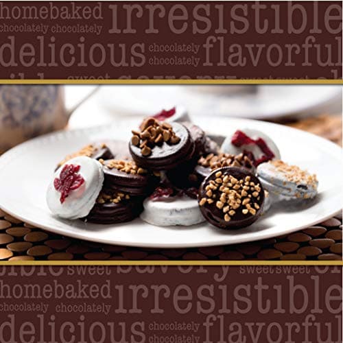 Barnetts Christmas Holiday Thanksgiving Cookies Gift Basket, 20 Gourmet Chocolate Covered Cookies Candy for Father, Son, Husband, Brother, Grandfather Food Delivery, Treats Baskets Gifts Ideas for Dad, Grandma, Friends, Co-workers