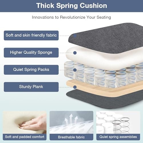 Big and Tall Fabric Office Chair 400lbs High Back Executive Computer Desk Chair with Flip Up Armrest, Breathable Fabric Adjustable Height Ergonomic Home Office Heavy Duty
