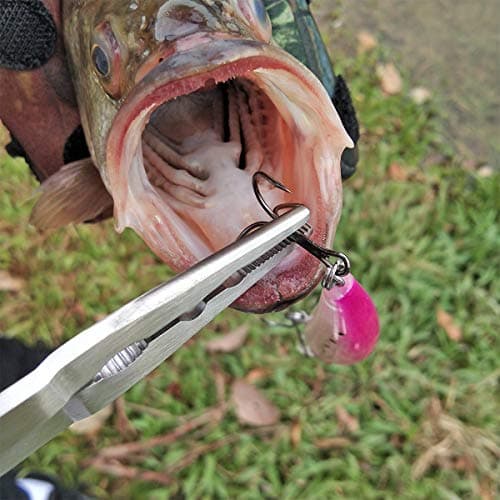 Fishing Pliers Stainless Steel Long Nose Hook Remover with Sheath and Lanyard for Line Cutters Saltwater and Freshwater