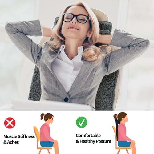 HOMBYS Sherpa Fleece Lumbar Support Pillow with Headrest for Recliner,Memory Foam Recliner Chair Cushion for Back Pain,Big High Back Support for Recliner with Chair Headrest for Elderly (Grey)