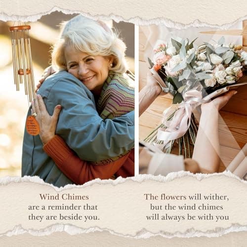 SteadStyle Thank You Gifts, Forever Grateful Wind Chime with Engraved Thanks Message, Thank You Gifts for Women, Friends, Family, Teachers, Coworkers, Employee Appreciation Gift
