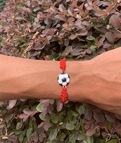 Soccer Bracelet, Soccer Jewelry, Adjustable Unisex Soccer Paracord Bracelets - Soccer Gift