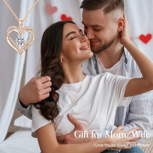 18K Rose Gold Necklaces for Women Birthday Gifts for Women Jewelry for Women Birthday Gifts for Wife Girlfriend Daughter Wife Birthday Gifts for Anniversary Mothers Day Christmas Valentines Gifts