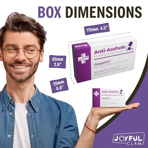 Funny Joke Pill Box Prank - Gag Gifts for Men & Women – Funny Gifts for Him or Her – Unique Inappropriate Novelty Gift – Birthday Gifts for Women – Rude Silly Presents for Boyfriend Dad Uncle